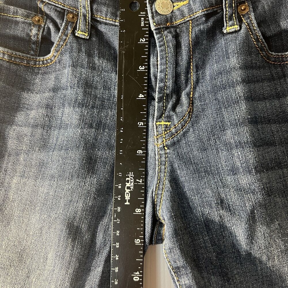 Lucky Brand Women's Bermuda Denim Shorts Raw Hem Medium Wash Stretch Size 6 / 28 - Picture 6 of 13